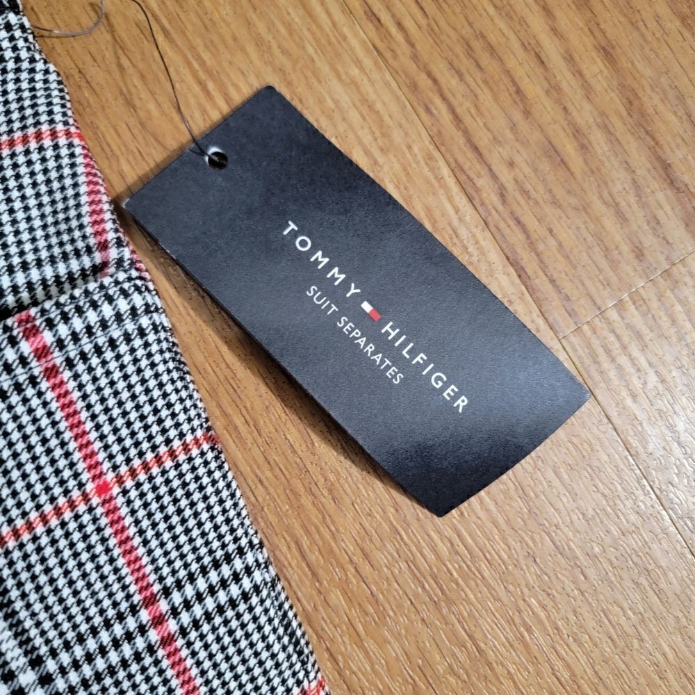 Tommy Hilfiger Plaid Women's Dress Pants Trousers Suit Separates Grey Black 6 - Picture 5 of 9